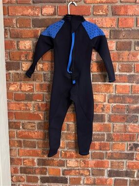 Crane Performance kids neoprene full wetsuit black/blue 5-6